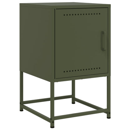 Bedside Cabinet Olive Green 36x39x60.5 cm Steel