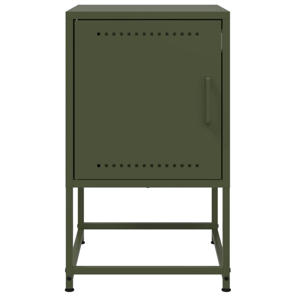 Bedside Cabinet Olive Green 36x39x60.5 cm Steel