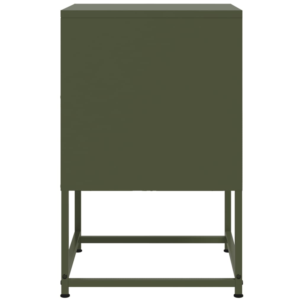 Bedside Cabinet Olive Green 36x39x60.5 cm Steel