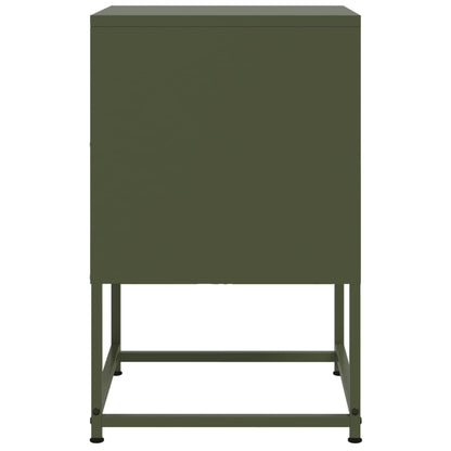 Bedside Cabinet Olive Green 36x39x60.5 cm Steel