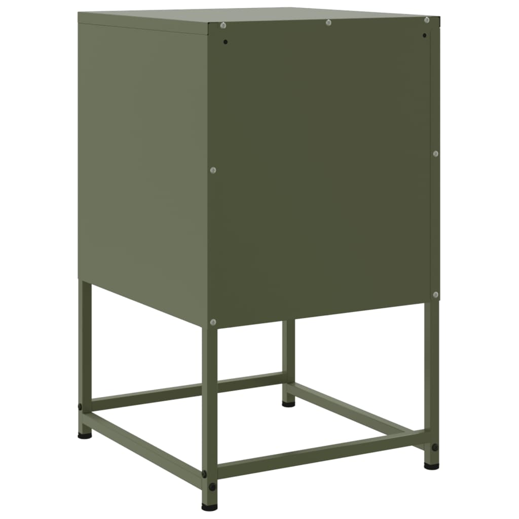 Bedside Cabinet Olive Green 36x39x60.5 cm Steel