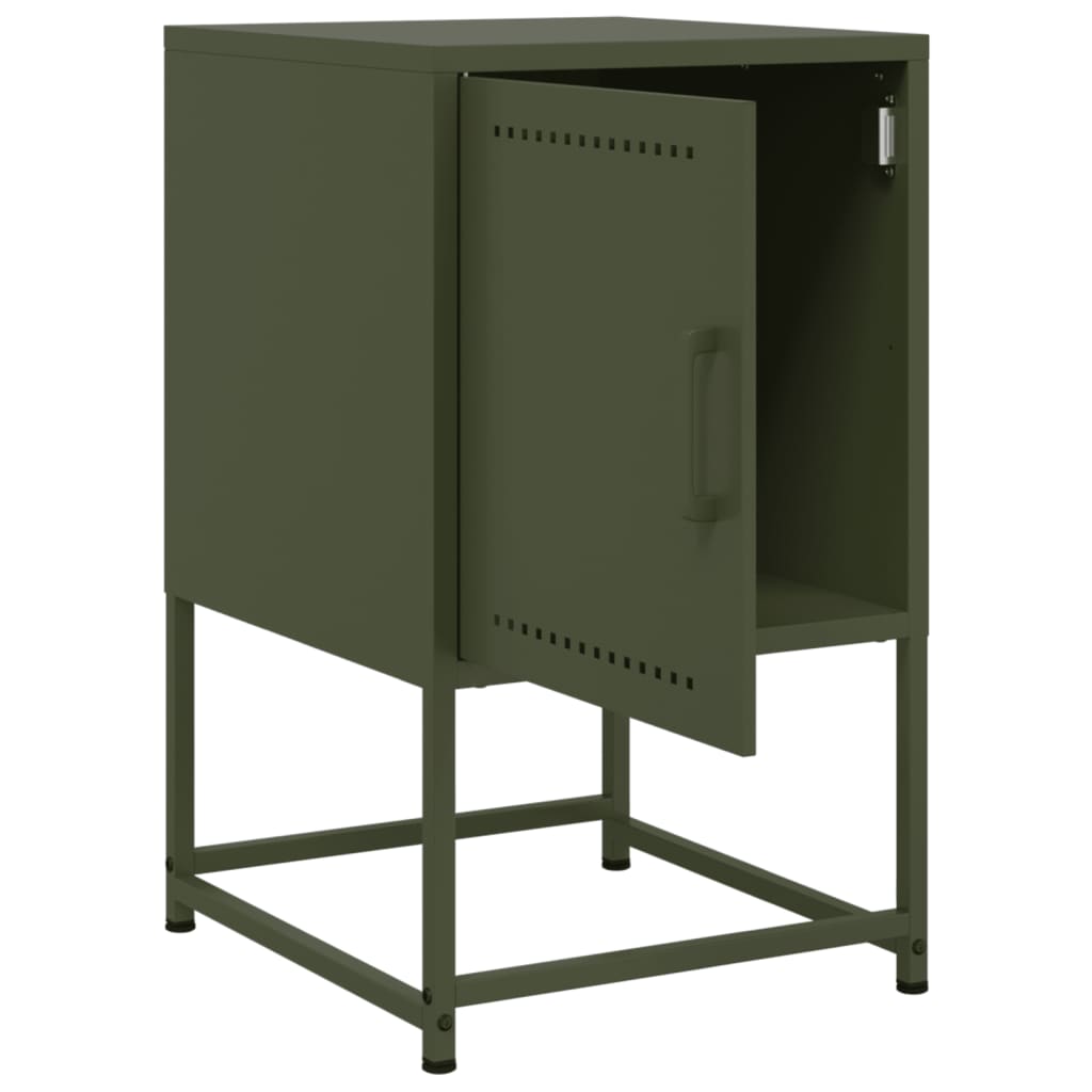 Bedside Cabinet Olive Green 36x39x60.5 cm Steel