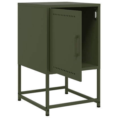 Bedside Cabinet Olive Green 36x39x60.5 cm Steel