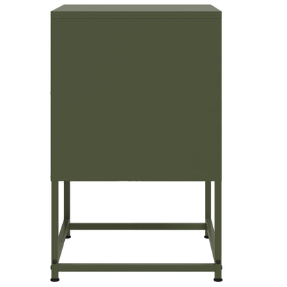 Bedside Cabinets 2 pcs Olive Green 36x39x60.5 cm Steel