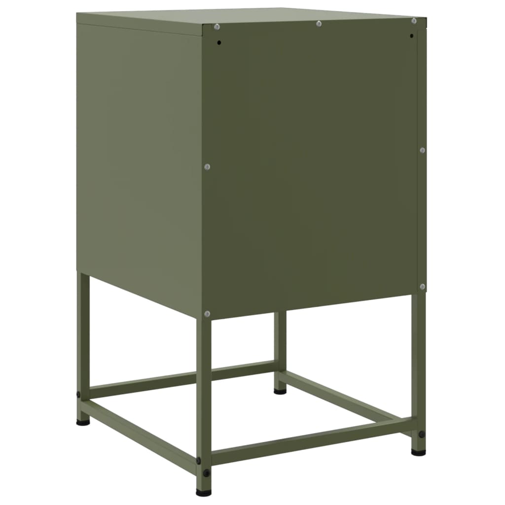 Bedside Cabinets 2 pcs Olive Green 36x39x60.5 cm Steel