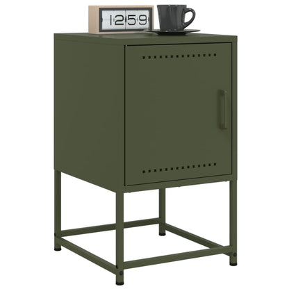 Bedside Cabinets 2 pcs Olive Green 36x39x60.5 cm Steel