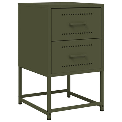 Bedside Cabinet Olive Green 36x39x60.5 cm Steel