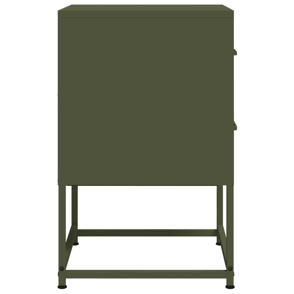 Bedside Cabinet Olive Green 36x39x60.5 cm Steel