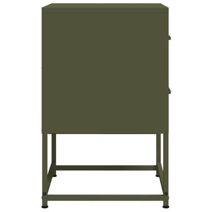 Bedside Cabinet Olive Green 36x39x60.5 cm Steel