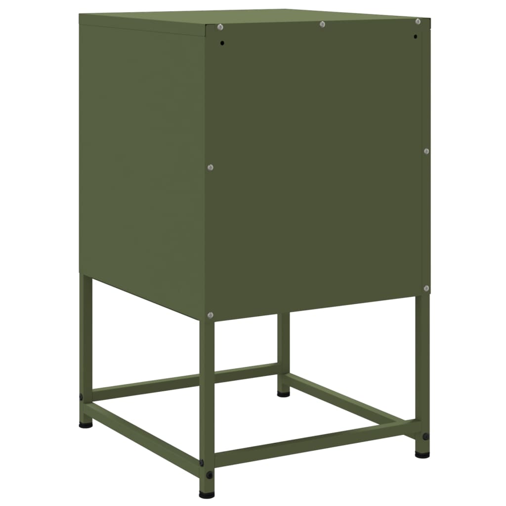 Bedside Cabinet Olive Green 36x39x60.5 cm Steel