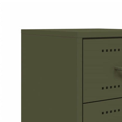 Bedside Cabinet Olive Green 36x39x60.5 cm Steel