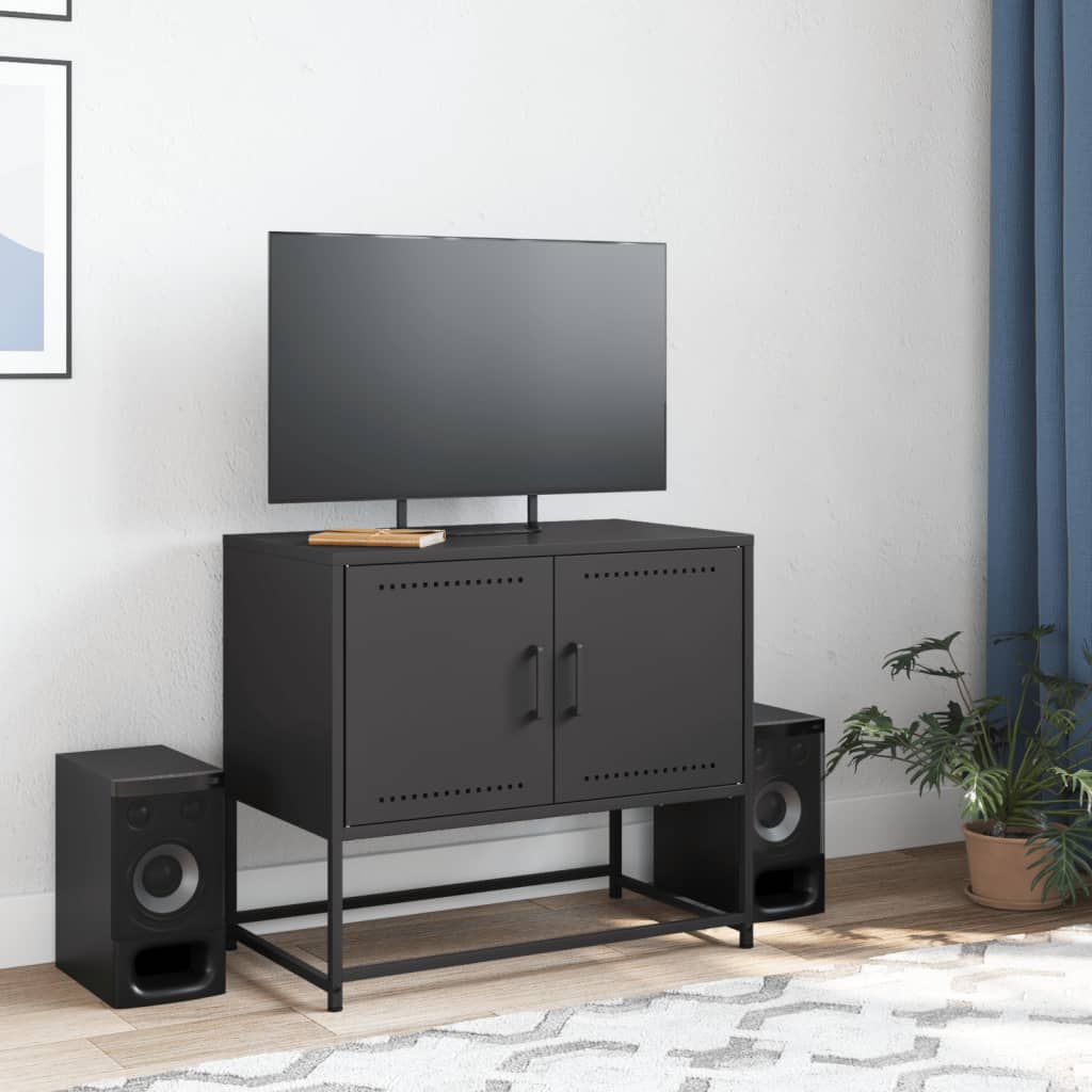 TV Cabinet Black 68.5x39x60.5 cm Steel