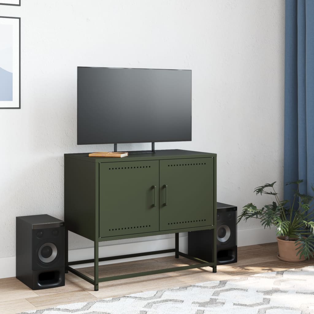 TV Cabinet Olive Green 68.5x39x60.5 cm Steel