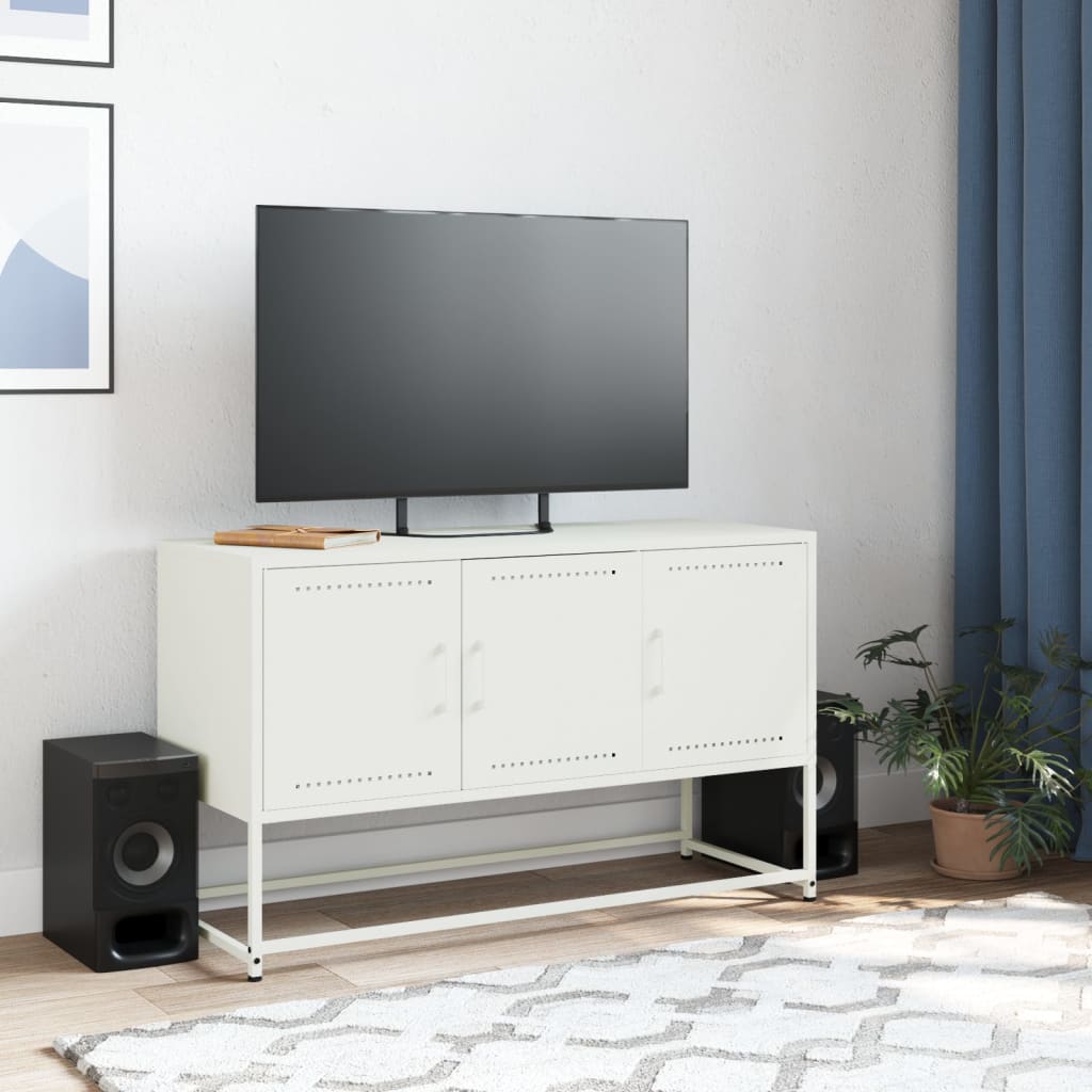 TV Cabinet White 100.5x39x60.5 cm Steel