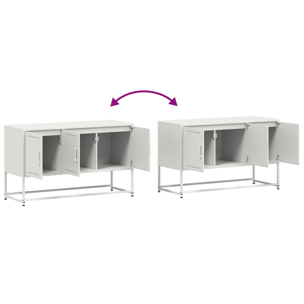 TV Cabinet White 100.5x39x60.5 cm Steel