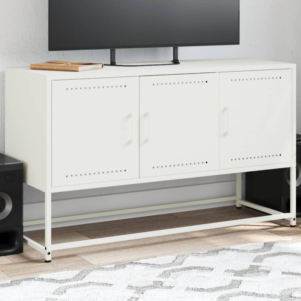 TV Cabinet White 100.5x39x60.5 cm Steel