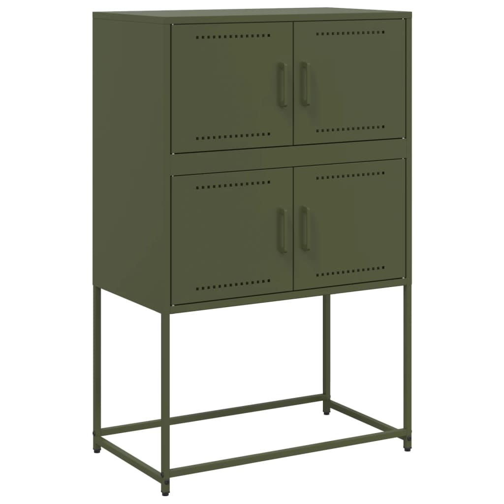 Sideboard Olive Green 68.5x38.5x107 cm Steel