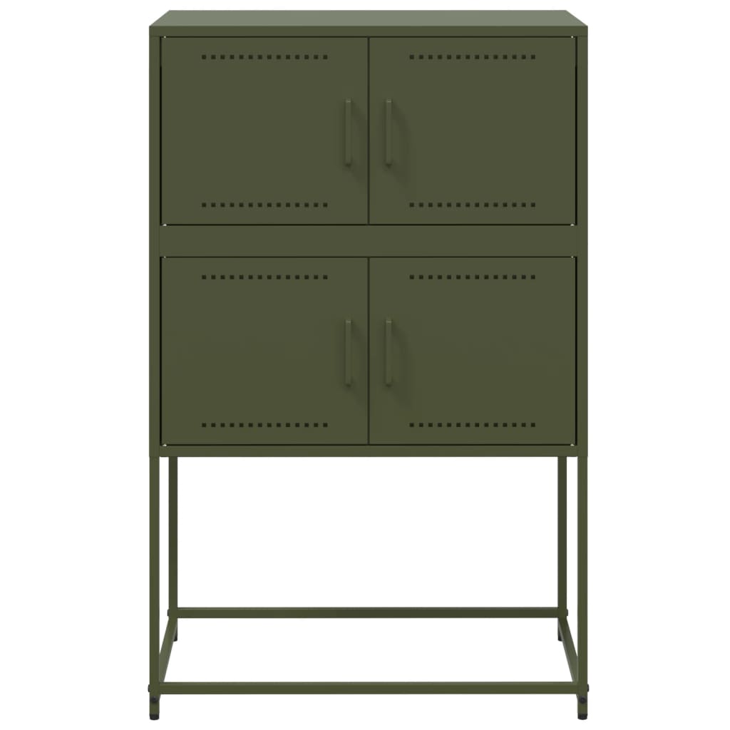 Sideboard Olive Green 68.5x38.5x107 cm Steel