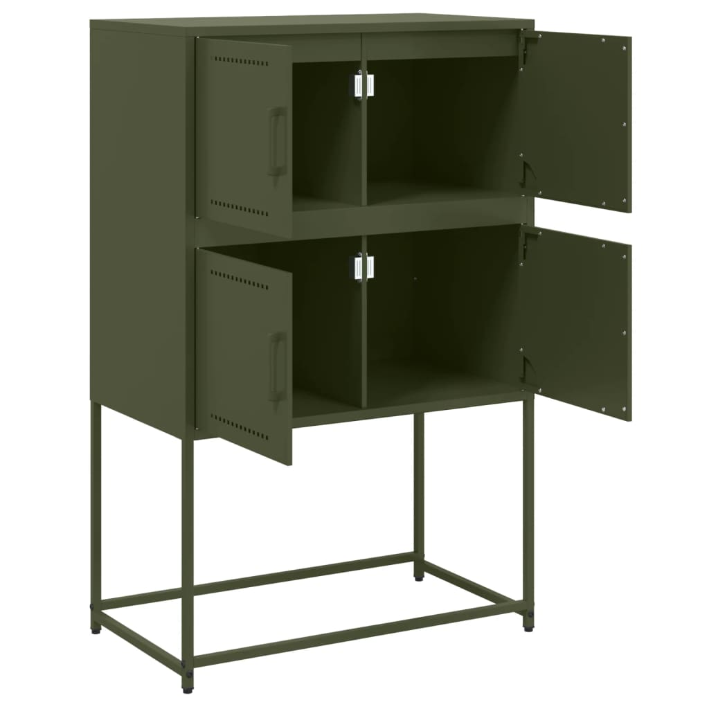 Sideboard Olive Green 68.5x38.5x107 cm Steel