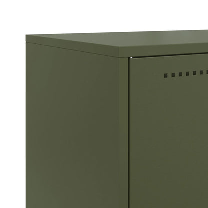 Sideboard Olive Green 68.5x38.5x107 cm Steel