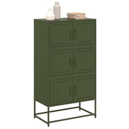 Sideboard Olive Green 68.5x38.5x123.5 cm Steel