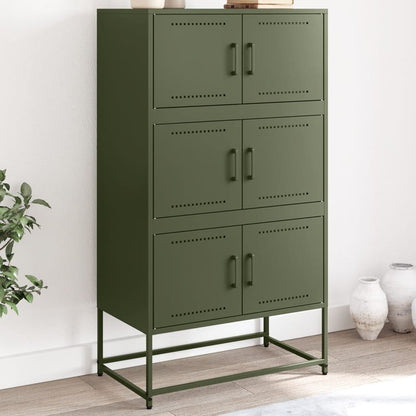 Sideboard Olive Green 68.5x38.5x123.5 cm Steel