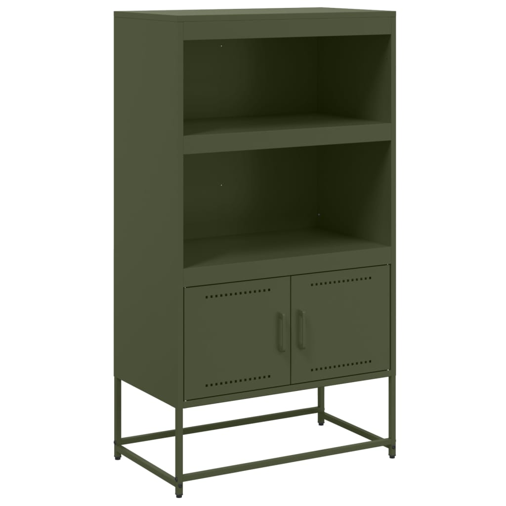 Highboard Olive Green 68.5x38.5x123.5 cm Steel