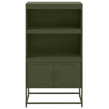 Highboard Olive Green 68.5x38.5x123.5 cm Steel