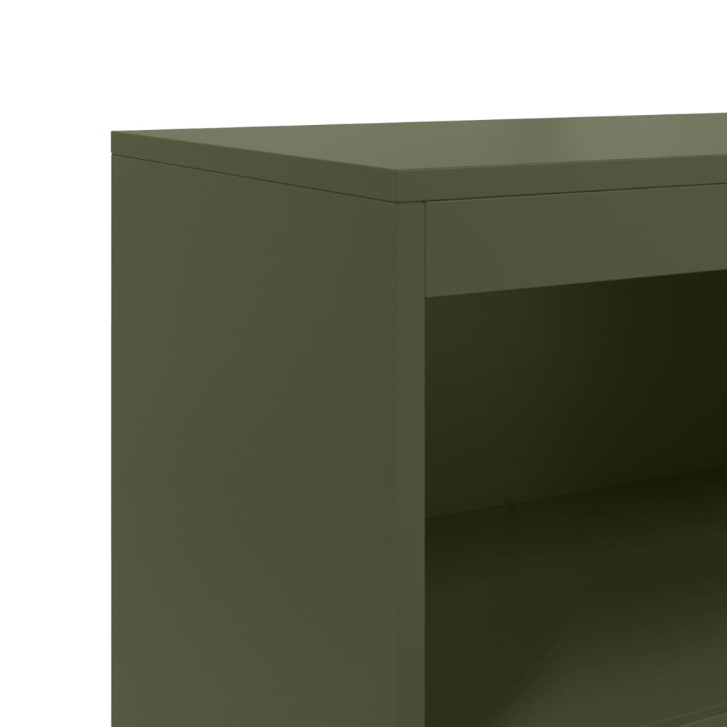 Highboard Olive Green 68.5x38.5x123.5 cm Steel