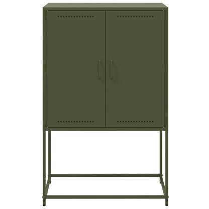 Highboard Olive Green 68.5x38.5x107 cm Steel