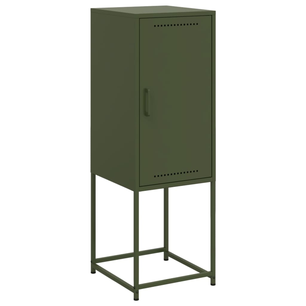 Highboard Olive Green 36x39x107 cm Steel