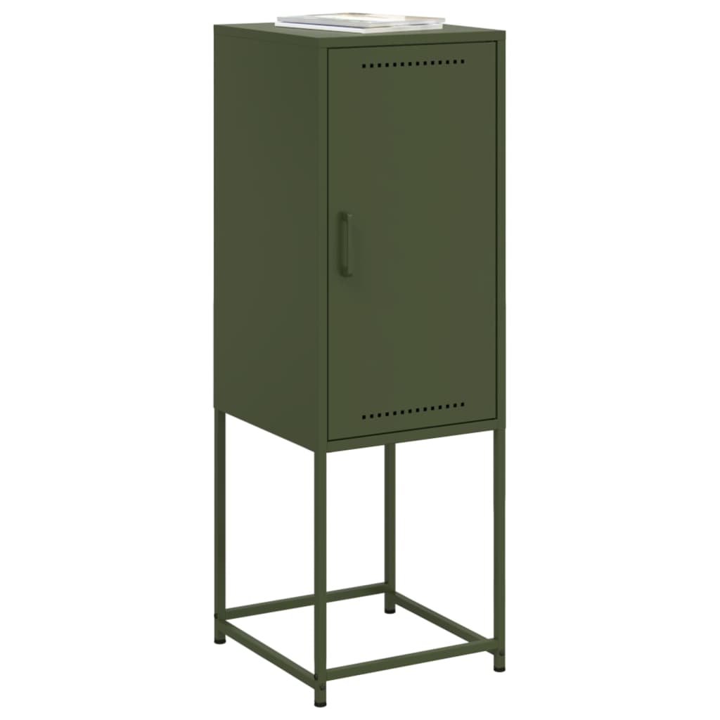 Highboard Olive Green 36x39x107 cm Steel