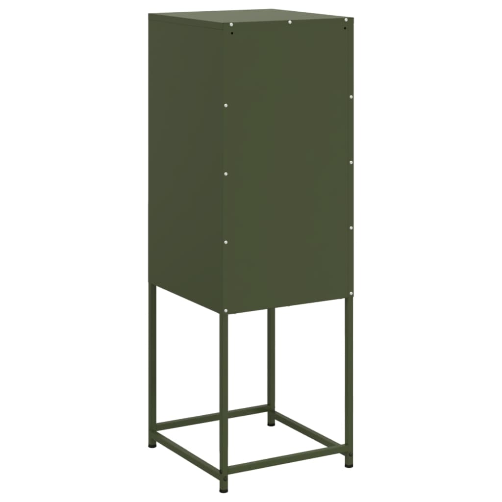 Highboard Olive Green 36x39x107 cm Steel