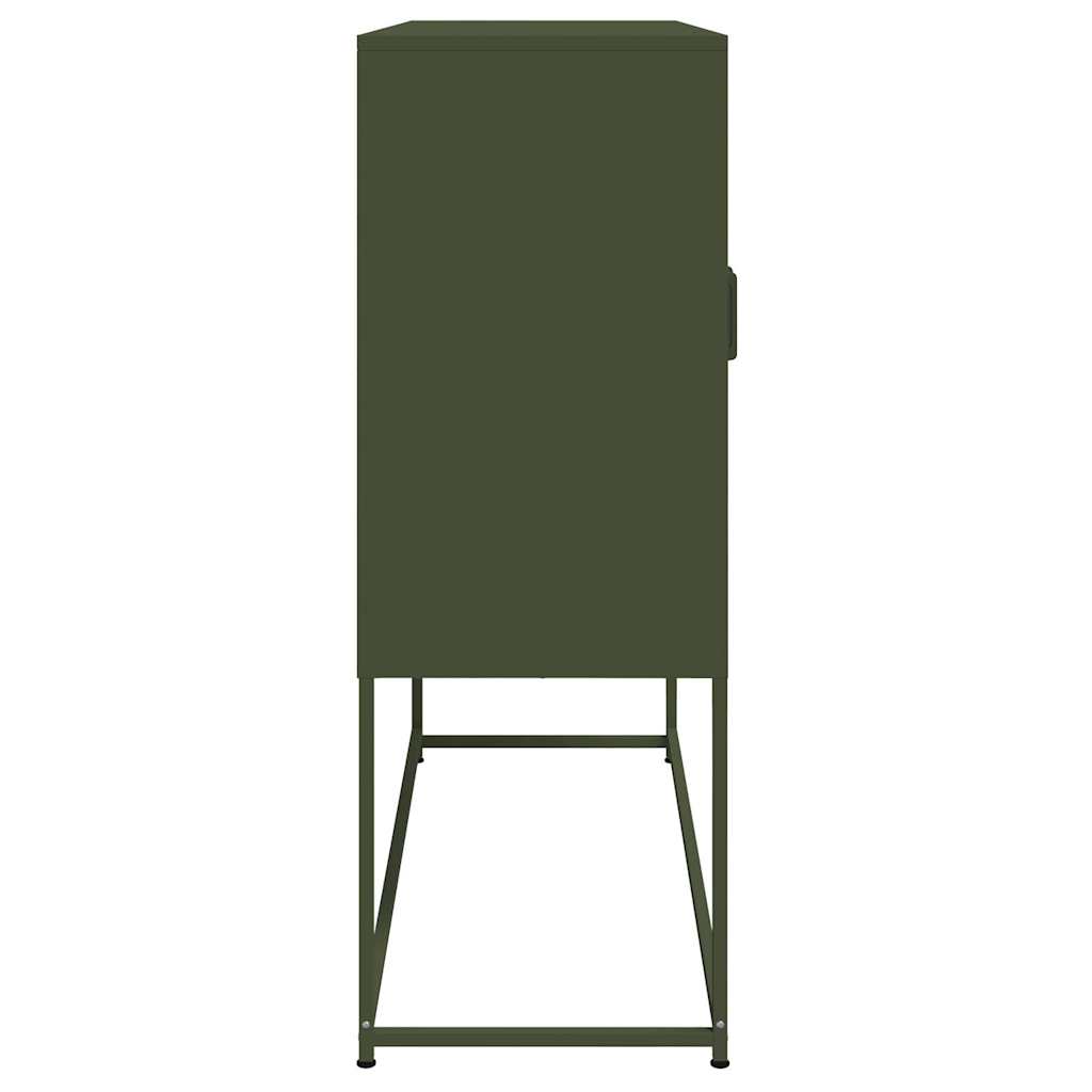 Highboard Olive Green 100.5x39x107 cm Steel