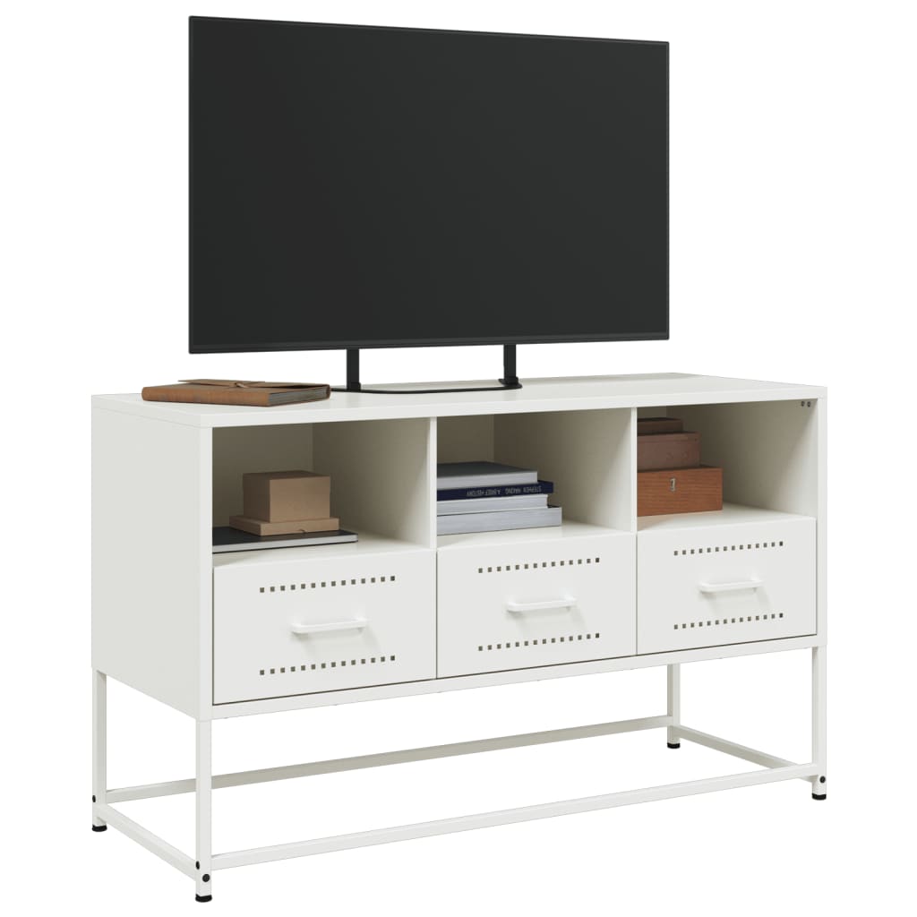 TV Cabinet White 100.5x39x60.5 cm Steel