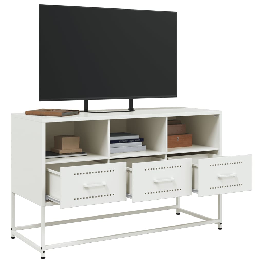 TV Cabinet White 100.5x39x60.5 cm Steel