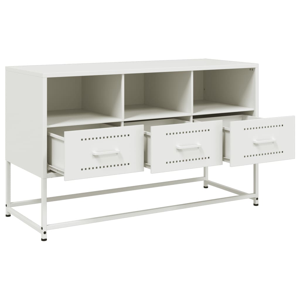 TV Cabinet White 100.5x39x60.5 cm Steel