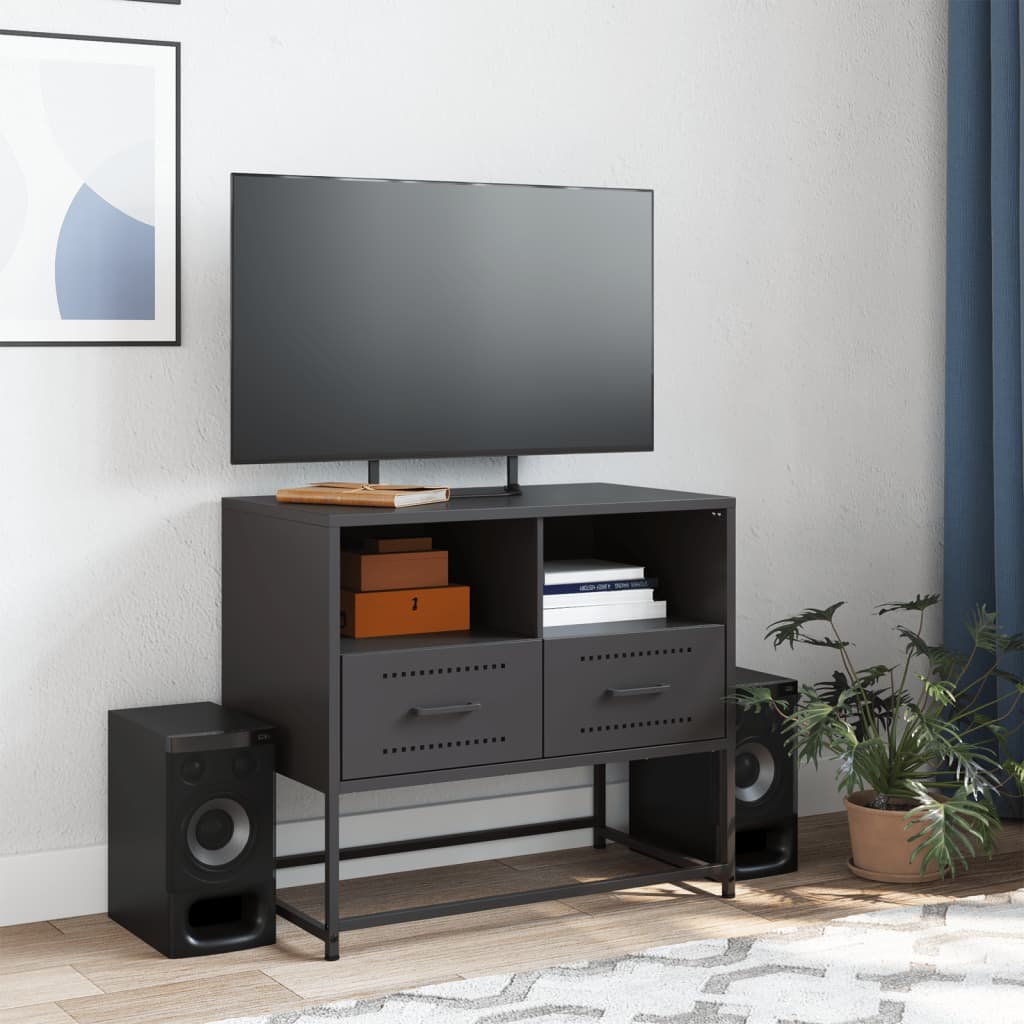 TV Cabinet Black 68x39x60.5 cm Steel