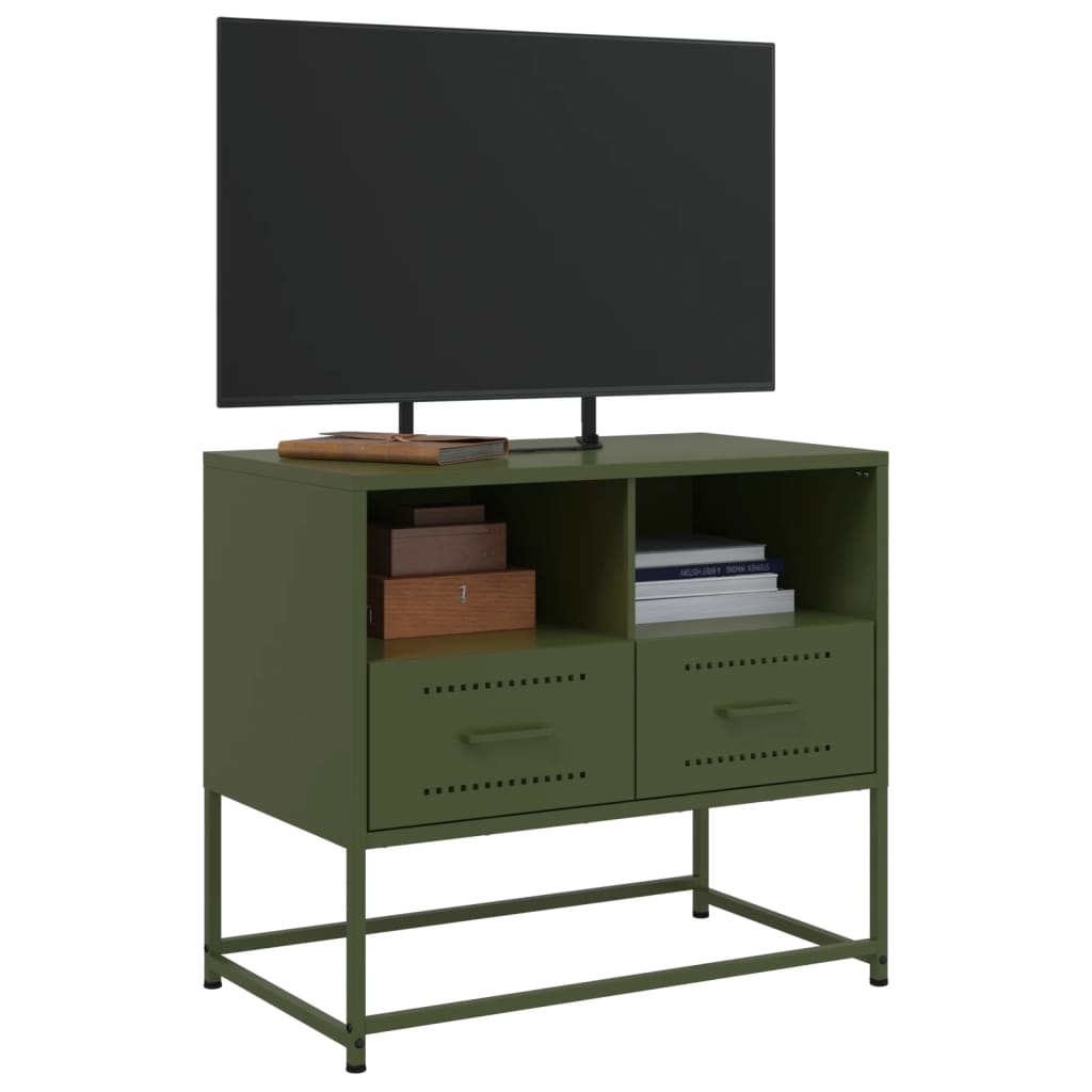 TV Cabinet Olive Green 68x39x60.5 cm Steel