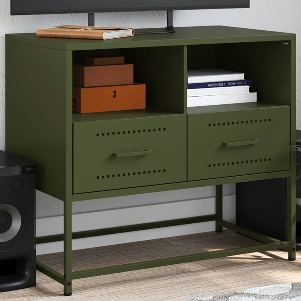 TV Cabinet Olive Green 68x39x60.5 cm Steel