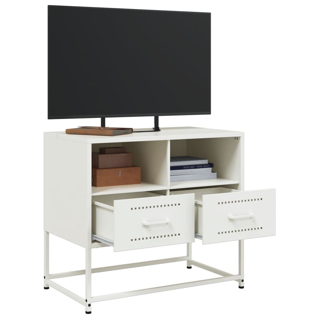 TV Cabinet White 68x39x60.5 cm Steel