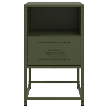 Bedside Cabinet Olive Green 36x39x60.5 cm Steel