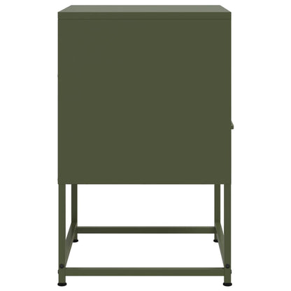 Bedside Cabinet Olive Green 36x39x60.5 cm Steel