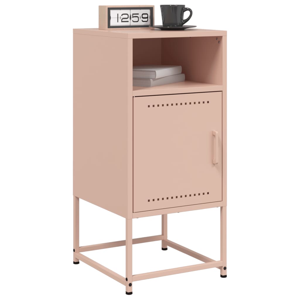 Bedside Cabinets 2 pcs Pink 36x39x78 cm Steel