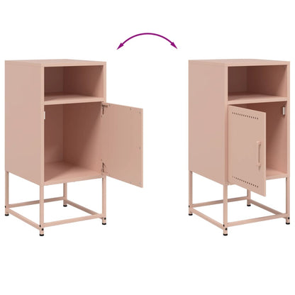 Bedside Cabinets 2 pcs Pink 36x39x78 cm Steel