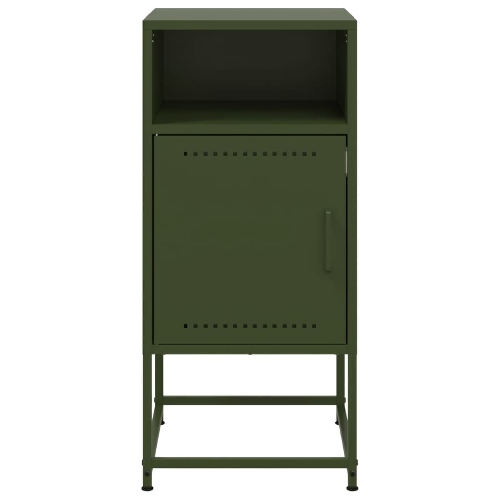 Bedside Cabinets 2 pcs Olive Green 36x39x78 cm Steel