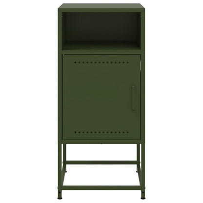 Bedside Cabinets 2 pcs Olive Green 36x39x78 cm Steel