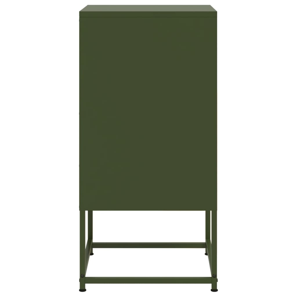 Bedside Cabinets 2 pcs Olive Green 36x39x78 cm Steel