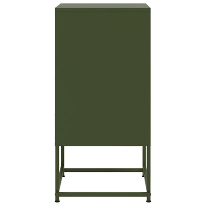 Bedside Cabinets 2 pcs Olive Green 36x39x78 cm Steel