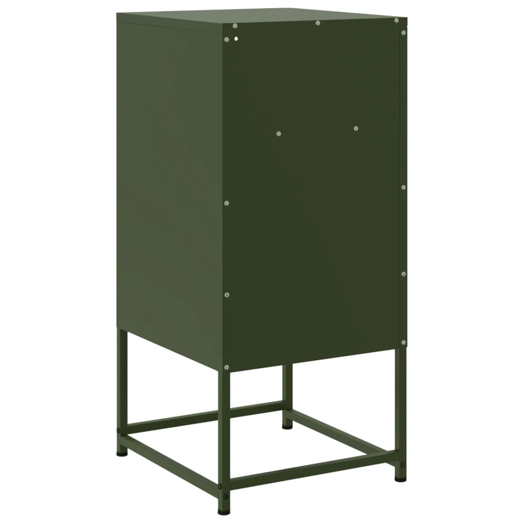 Bedside Cabinets 2 pcs Olive Green 36x39x78 cm Steel